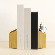 Red Oak Pencil Holder Bookend