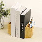 Red Oak Pencil Holder Bookend