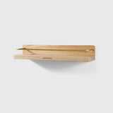 Walnut Oak Wall Shelf — Floating Bathroom Shelf in Honey Wood