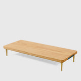 Red Oak Wood Monitor Stand With USB Ports