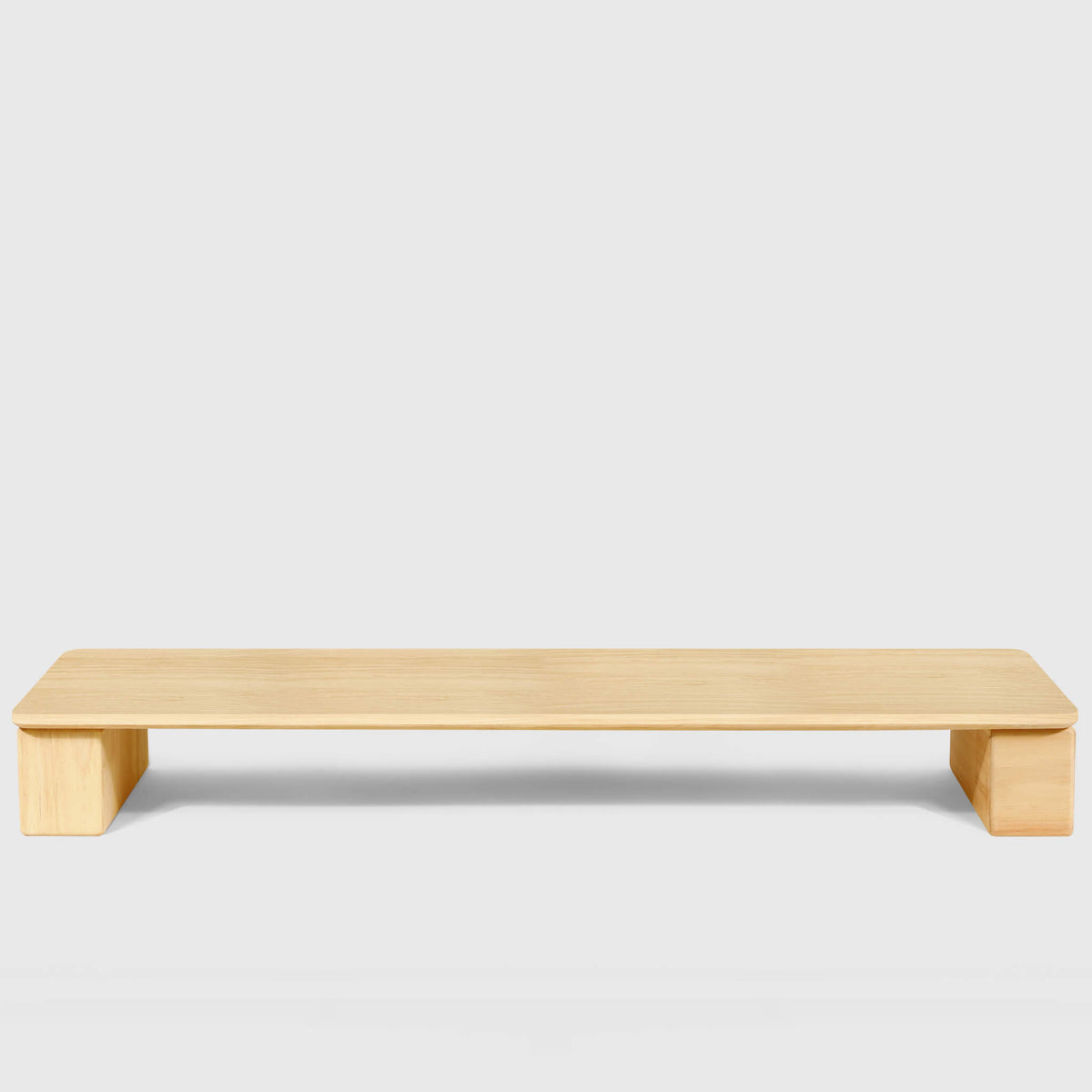 RubberWood Dual Monitor Stand
