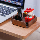 Small Walnut Wooden Tray | Desk Storage