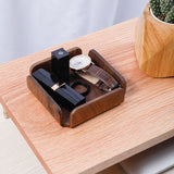 Small Walnut Wood Tray — Desk & Vanity Organizer