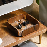 Small Walnut Wooden Tray | Desk Storage