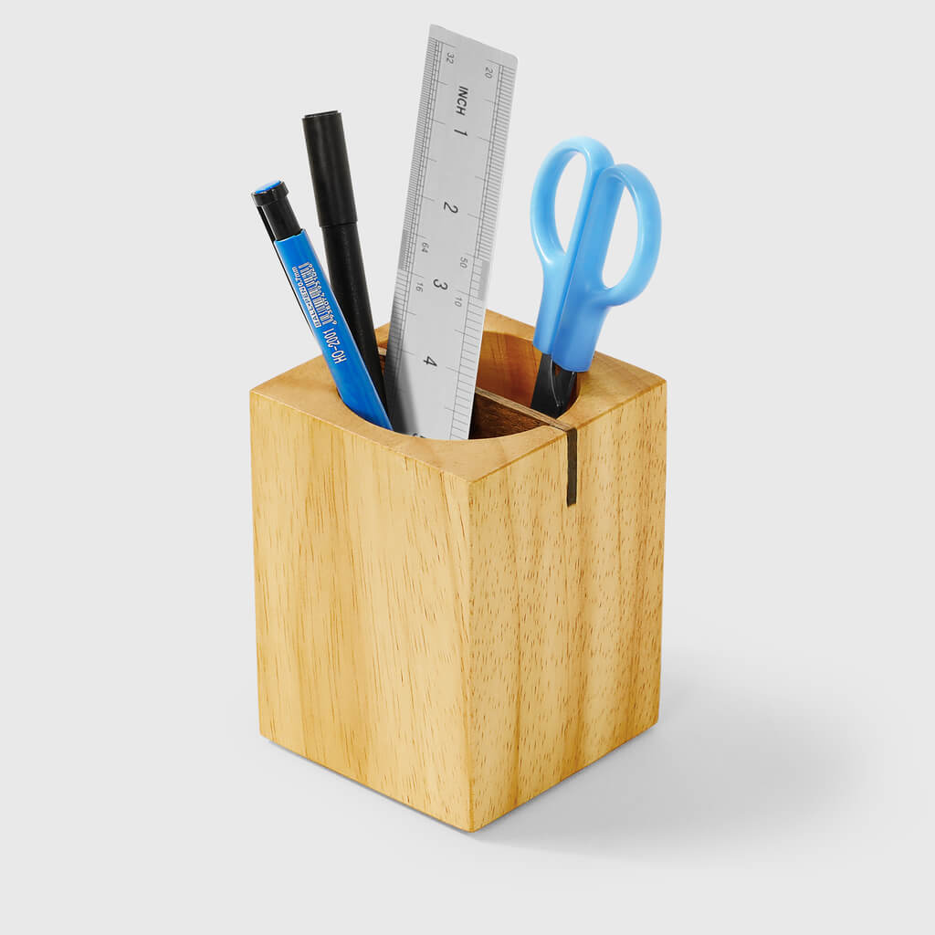 Solid Wooden Pen Holder