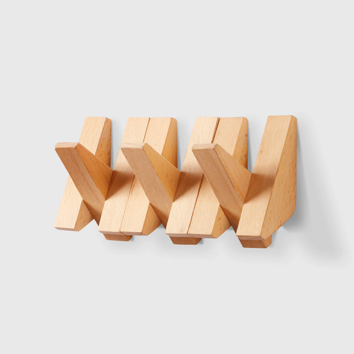 Solid Wood Wall Hooks — Swivel Coat & Towel Hook