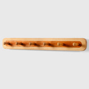 Two-Color Walnut Wood Splicing Row Of 4/5/6 Hooks