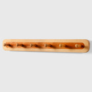 Two-Color Walnut Wood Splicing Row Of 2-Hooks