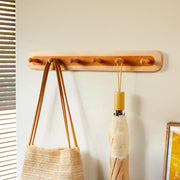 Two-Color Walnut Wood Splicing Row Of 2-Hooks