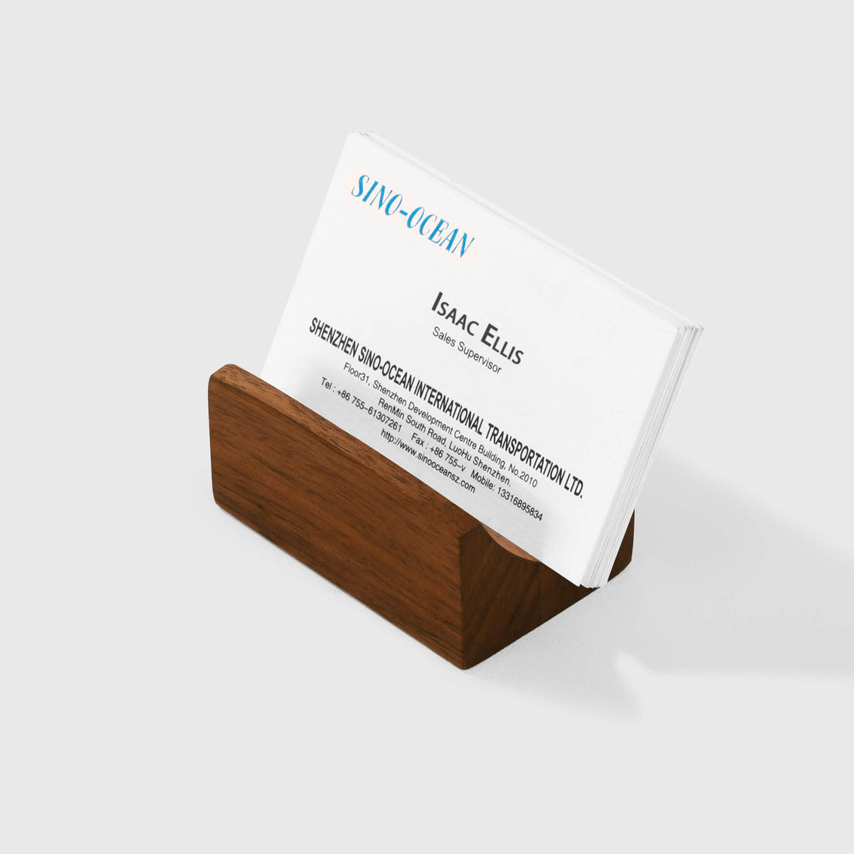 Walnut Business Card Holder