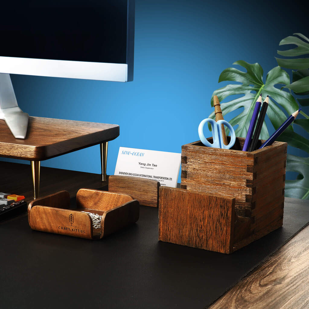 Walnut Business Card Holder
