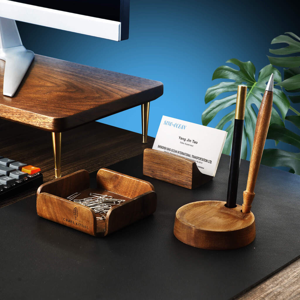 Walnut Business Card Holder