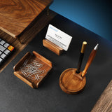 Walnut Business Card Holder