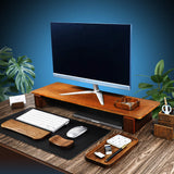 Walnut Dual Monitor Stand