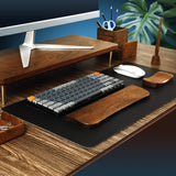 Rubberwood Keyboard Wrist Rest — Solid Wood Palm Rest