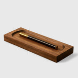 Walnut Pen Tray — Minimalist Wood Desk Organizer