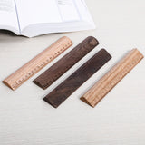 Walnut & Red Oak Solid Wooden Ruler | Rounded