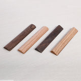 Solid Wood Ruler — Handmade Walnut & Red Oak, 21 cm