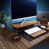 Red Oak Splicing Wood Monitor Stand — Desk Organizer