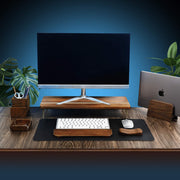 Walnut Splicing Wood Monitor Stand