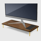 Walnut Suction Moulding Wooden Monitor Stand