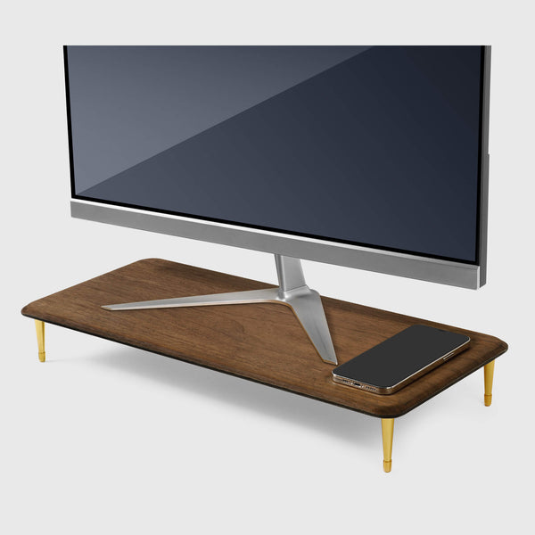 Walnut Suction Moulding Wooden Monitor Stand