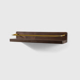 Walnut Oak Wall Shelf — Floating Bathroom Shelf in Honey Wood
