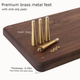 Walnut Monitor Stand with USB Ports — Solid Wood Riser