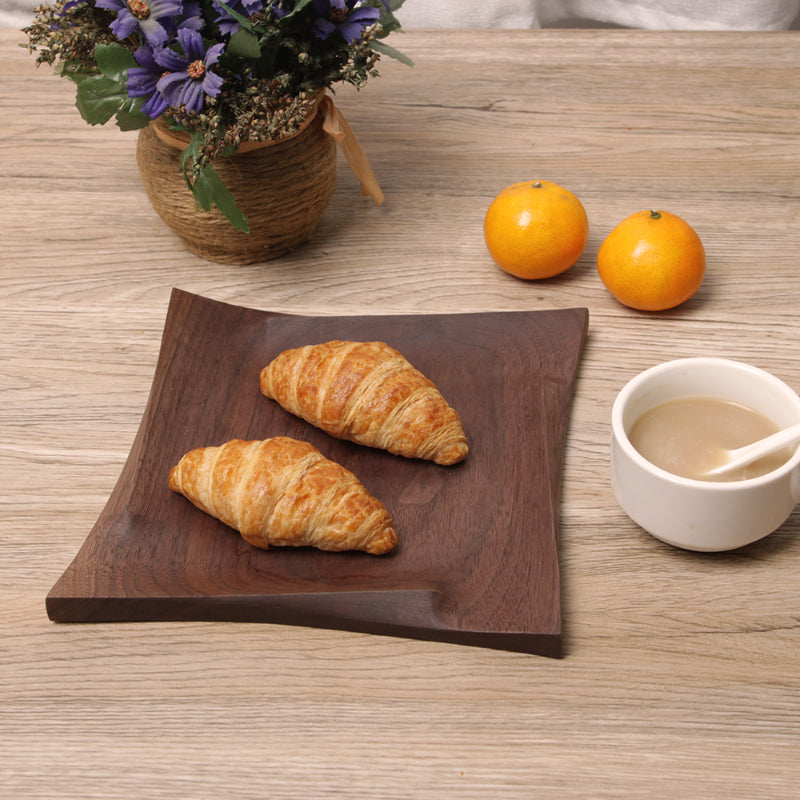 Walnut Wood Plate Serving Tray | Square Dinner Platter