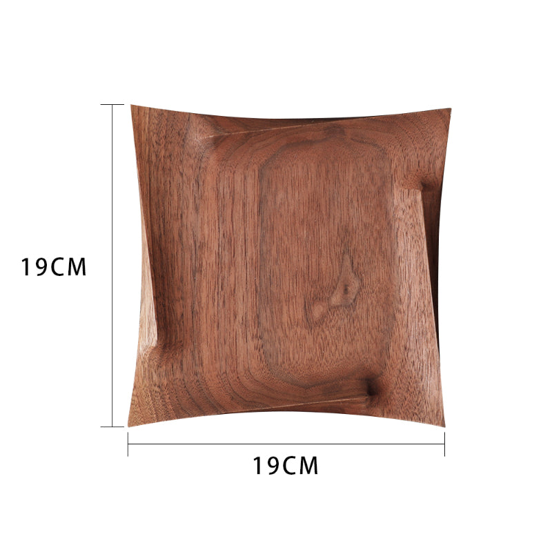 Walnut Wood Plate Serving Tray | Square Dinner Platter