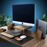 Walnut iMac Wood Monitor Stand
