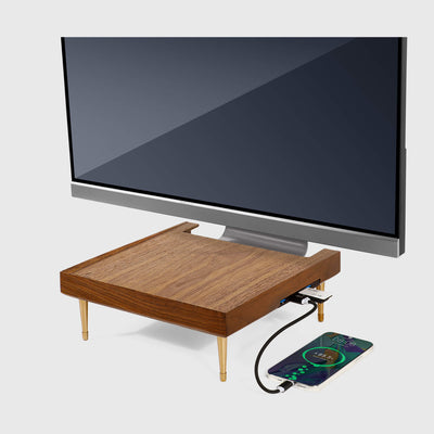Walnut-iMac-Wood-Monitor-Stand-With-USB-Ports