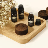 Wood Essential Oil Diffuser — Heart Field Pattern