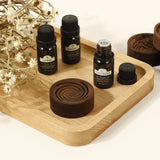 Wood Essential Oil Diffuser — Leo Pattern, Natural Wood