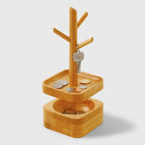 Hardwood 2-Tier Valet Tray — Double Layer Desk Organizer