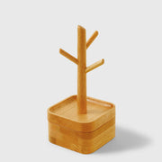 Wooden Double Layer Jewelry Tray