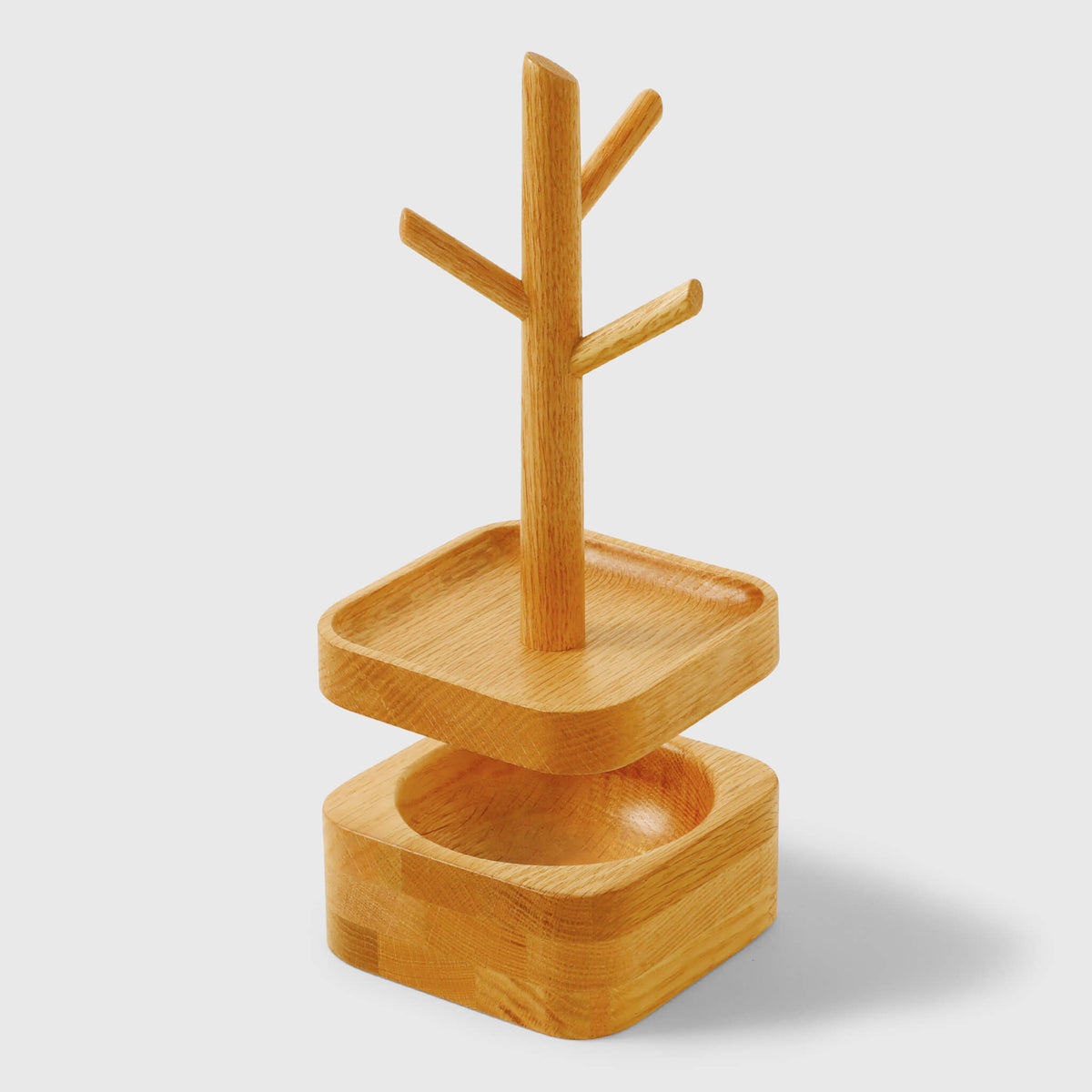 Wooden Double Layer Jewelry Tray