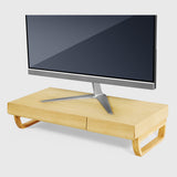 Wooden Monitor Stand With Two Drawers