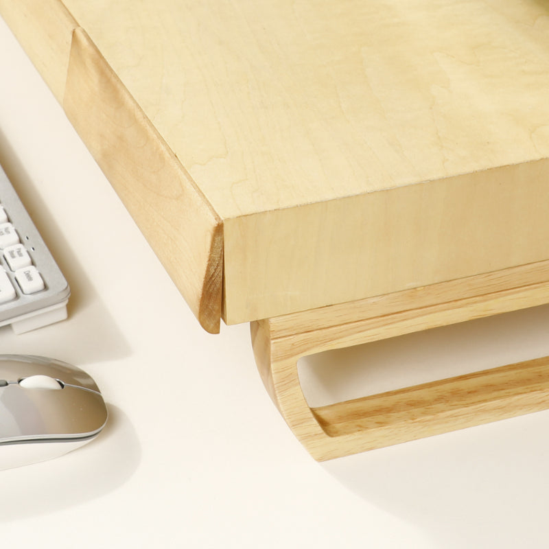 Wooden Monitor Stand With Two Drawers