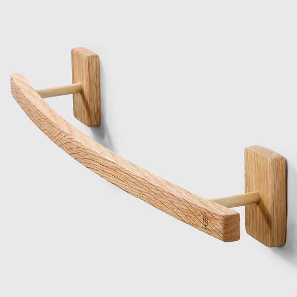 Bathroom Wall Mounted Wooden Towel Bar Holder | Arc