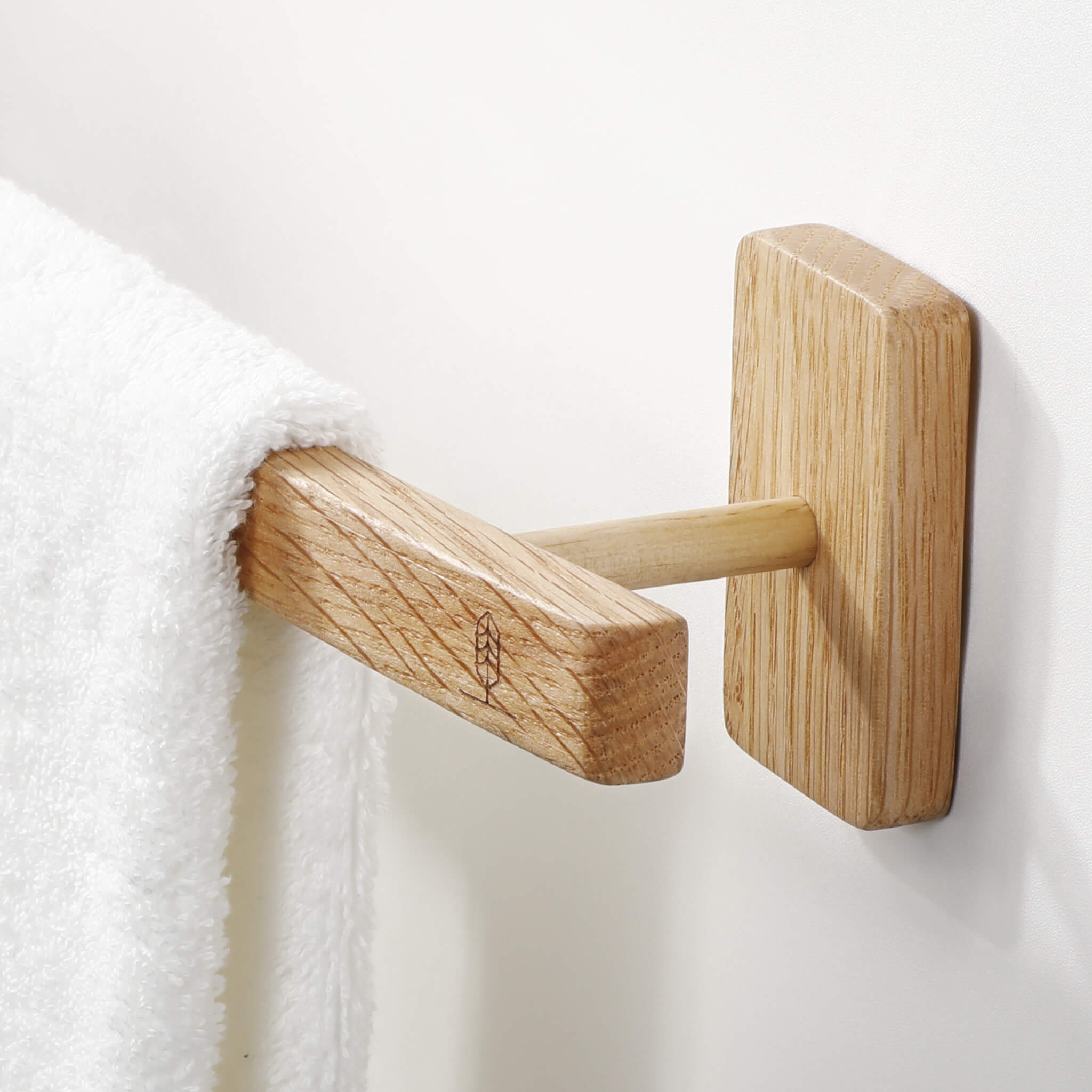 Oak towel bar sale