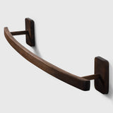 Bathroom Wall Mounted Wooden Towel Bar Holder | Arc