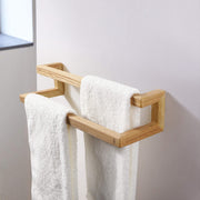 Double-Layer-Wooden-Towel-Bar-Holder