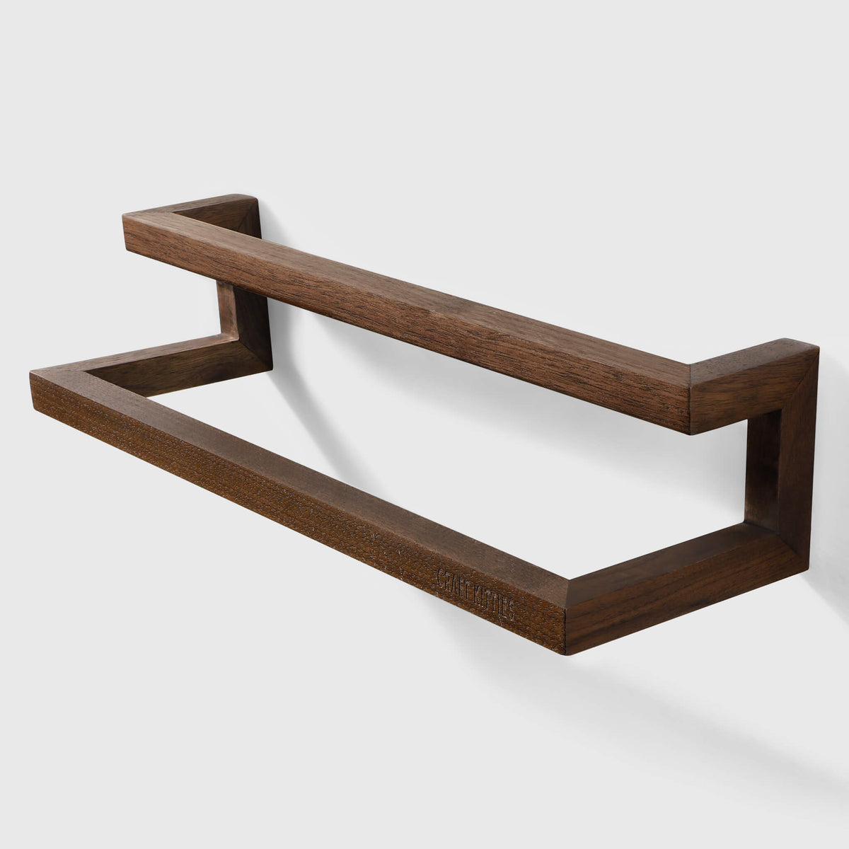 Bathroom Wall Mounted Wooden Towel Bar Holder | Double Layer
