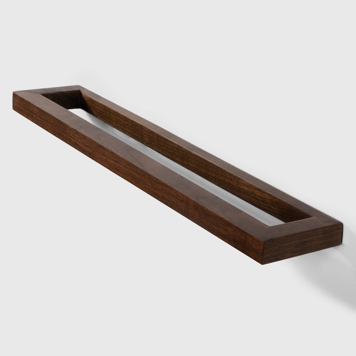 Wall Mounted Wood Towel Bar Holder — Square Hardwood Design
