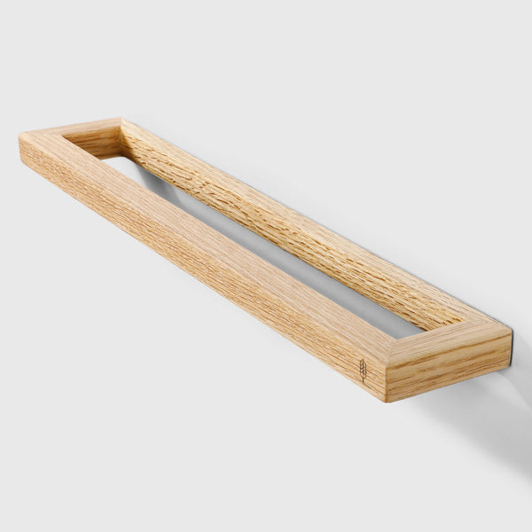 Bathroom Wall Mounted Wooden Towel Bar Holder | Square