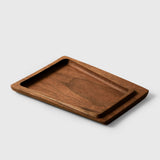 Wooden Walnut Squared Tray | Home Office Desk Tray