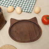 Wooden Walnut Cat Shape Plate | Handmade Serving Plate | Perfect Gift For Pet Lover