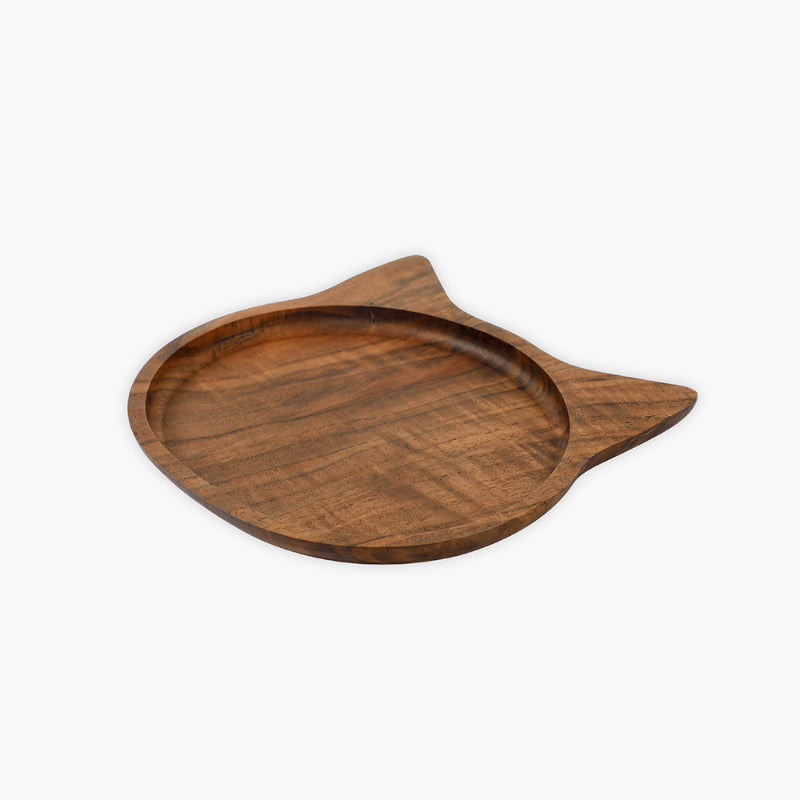 Walnut Fish Shaped Serving Plate — Solid Wood Snack Tray