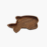 Wooden Walnut Rabbit Shape Plate | Handmade Serving Plate | Perfect Gift For Pet Lover